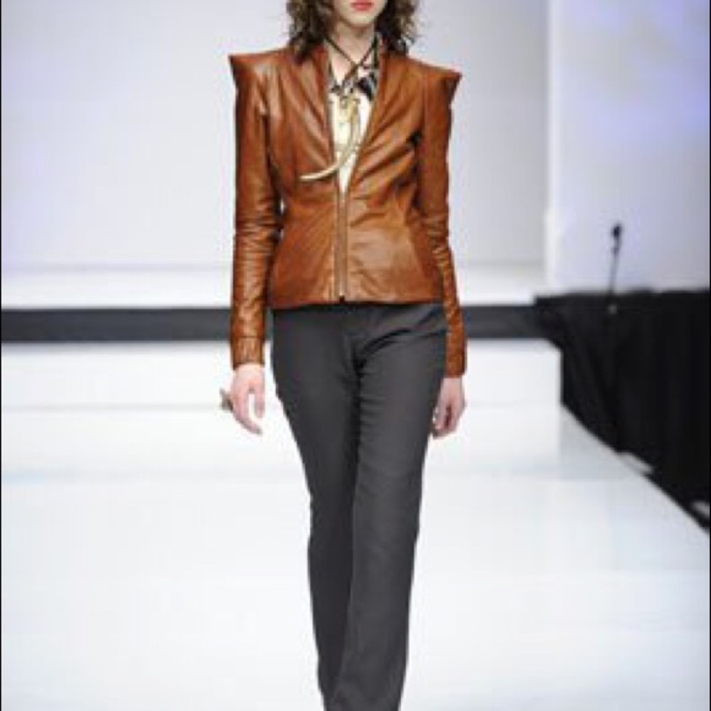 Thieves vegetable tanned leather jacket w/ pointed